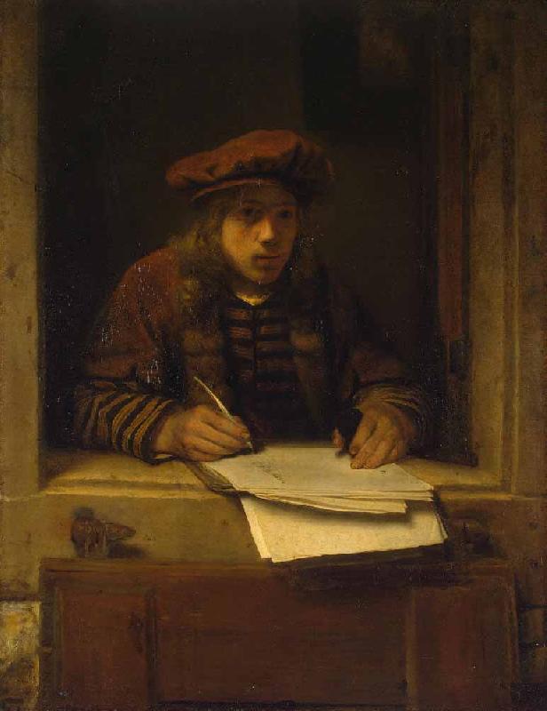 Samuel Dircksz van Hoogstraten Self portrait oil painting image